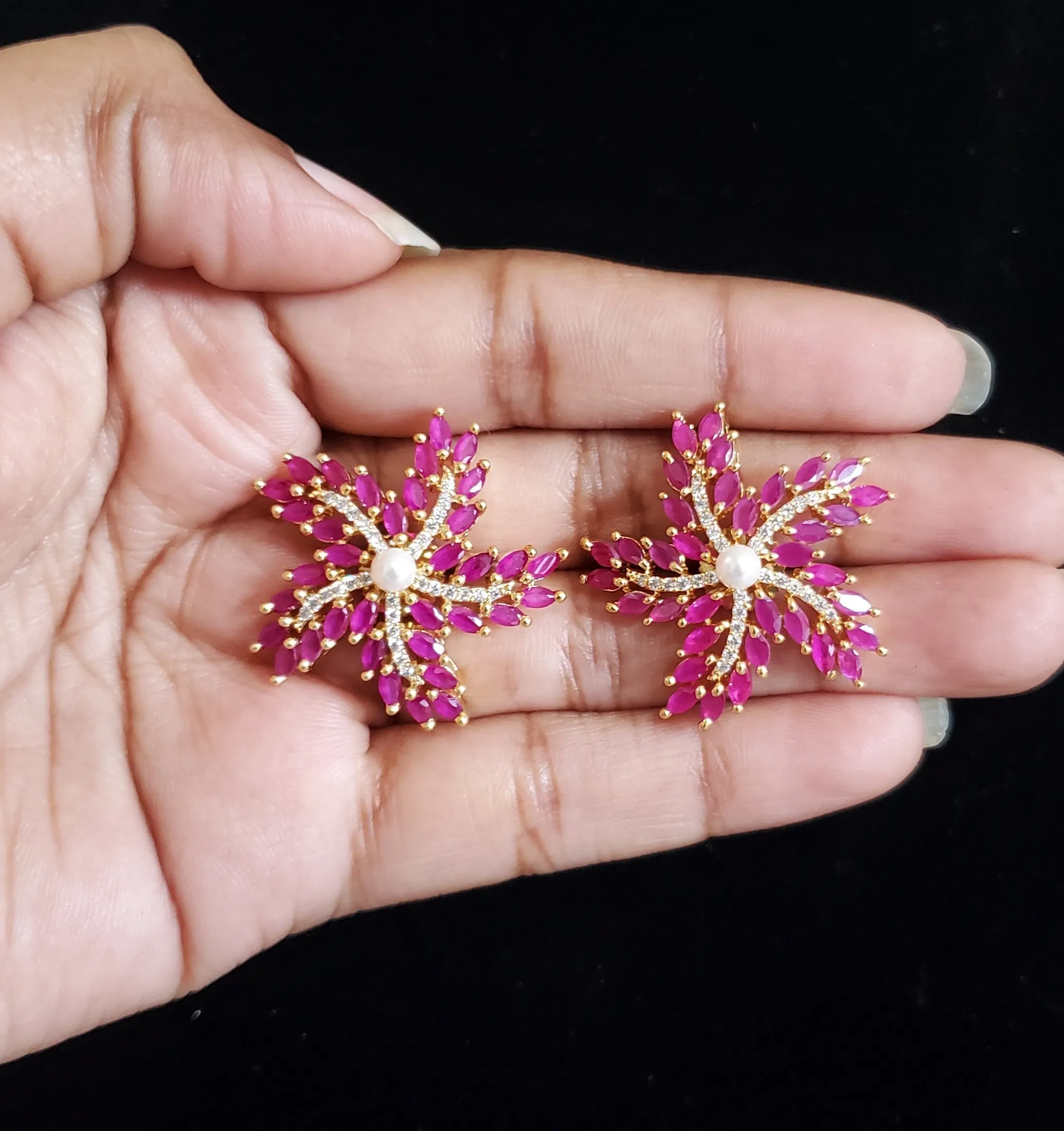 Cubic Zirconia Classic Tops With Gold Plating