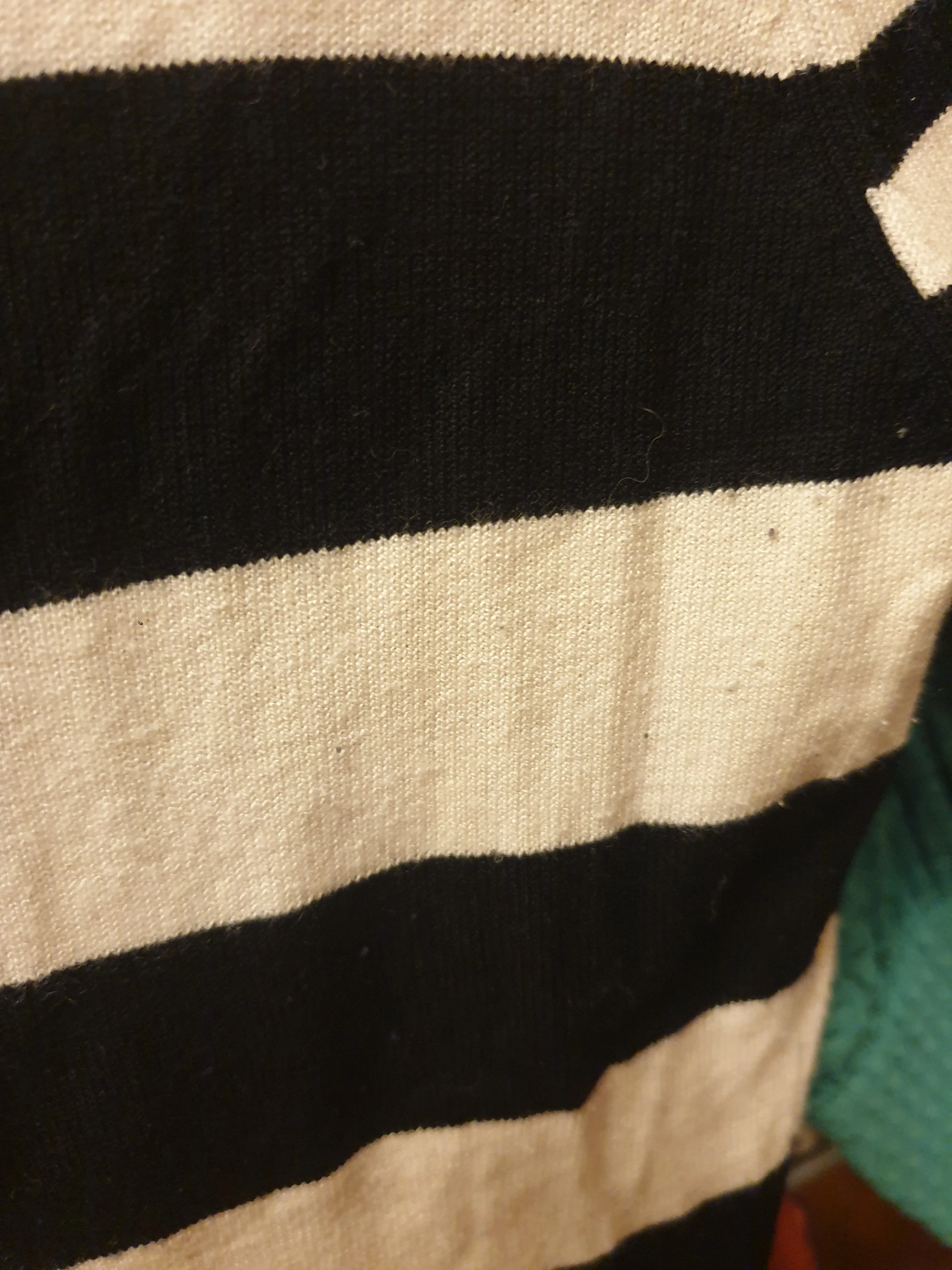 Cue black and white striped knit jumper size S