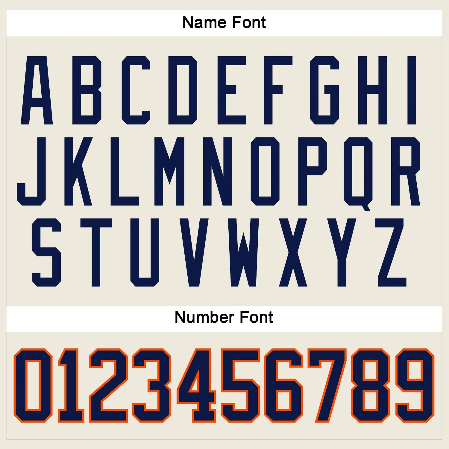 Custom Cream Navy-Orange Hockey Jersey