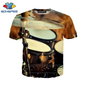 Custom Music Drum T Shirt Fashion