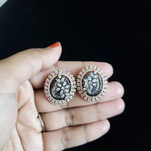 Cz Classic Tops With Black Rose Plating White
