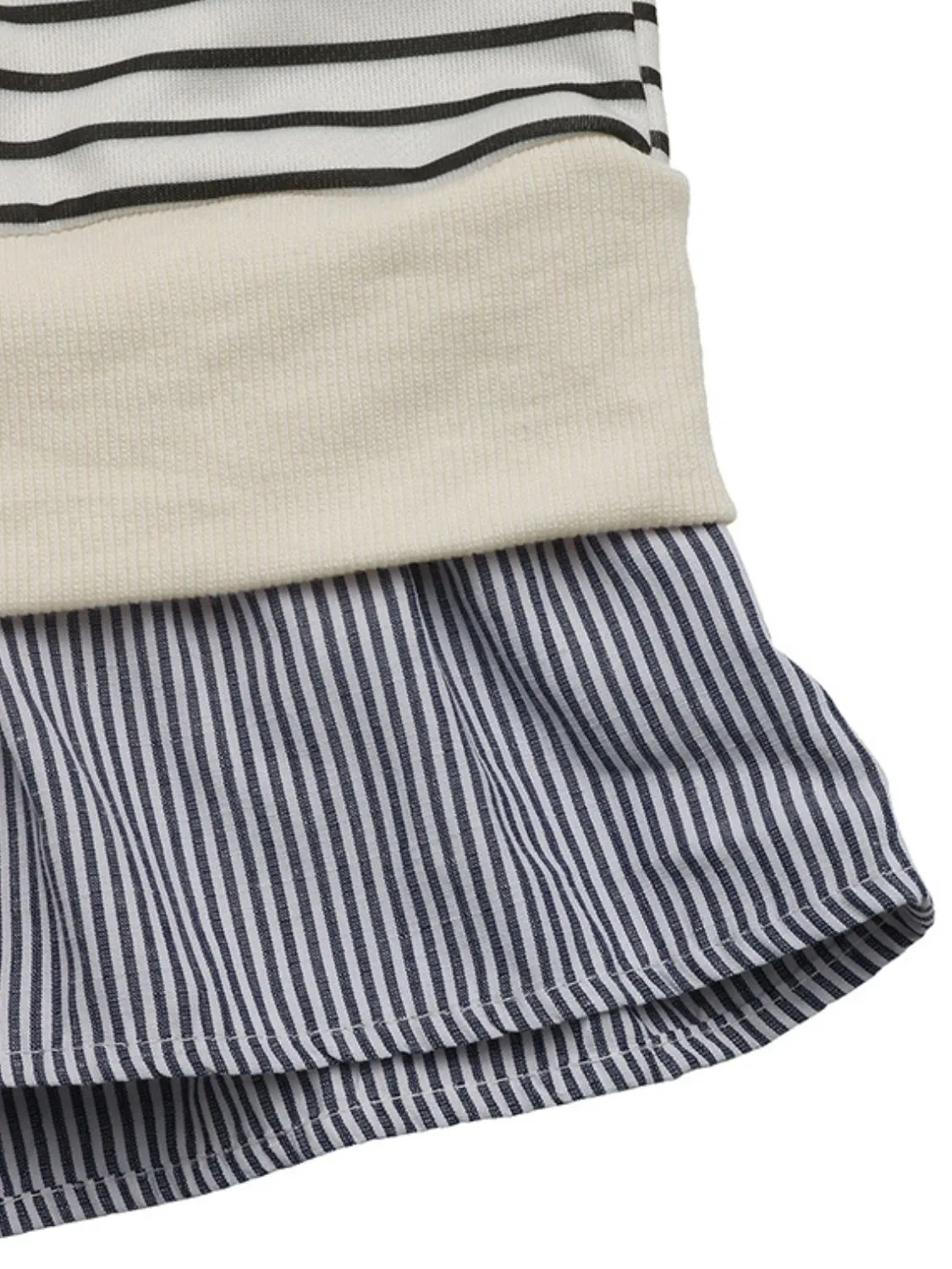 Dani Layered Striped Long Sleeve Sweatshirt