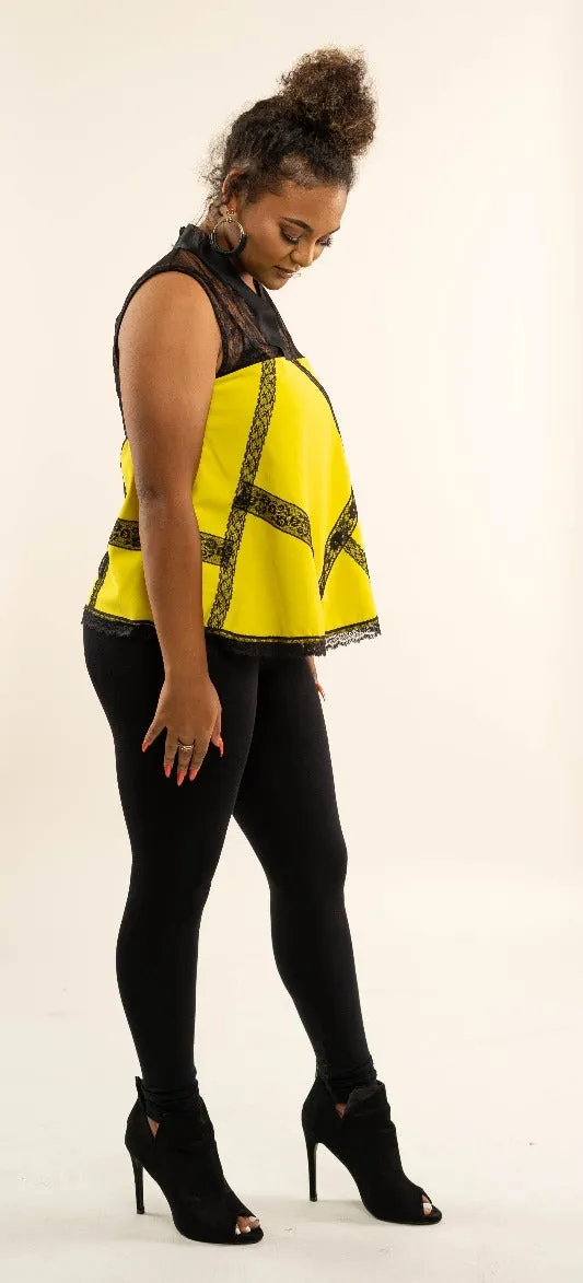 Date Night Neon Lace Top