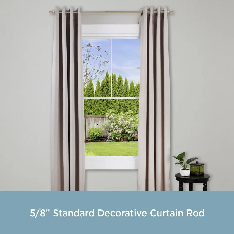 Desiree Adjustable Single Curtain Rod 48''-86''