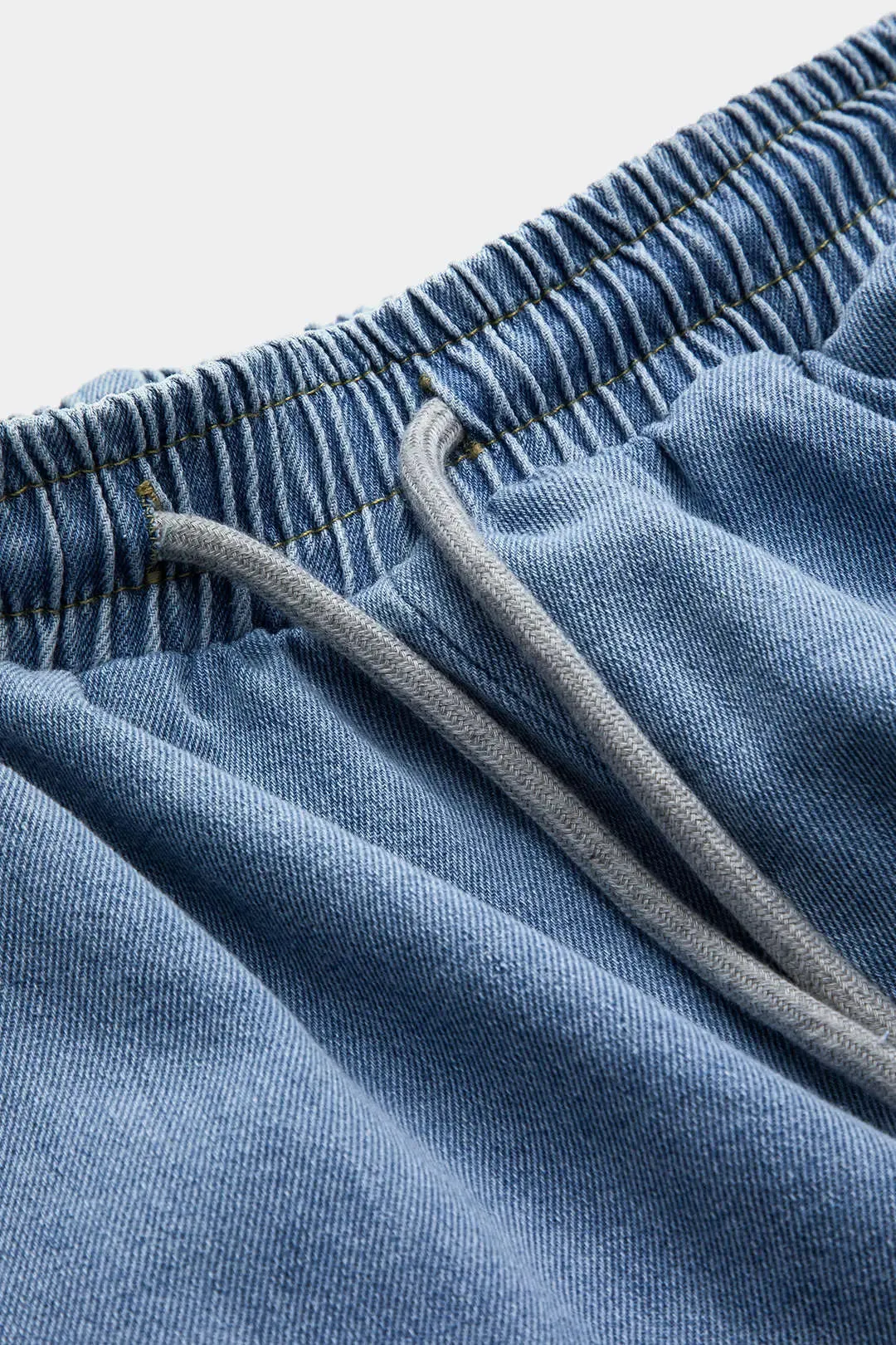 Dixie - Stylish Zipper Denim Woman's Top & Wide Leg Pants
