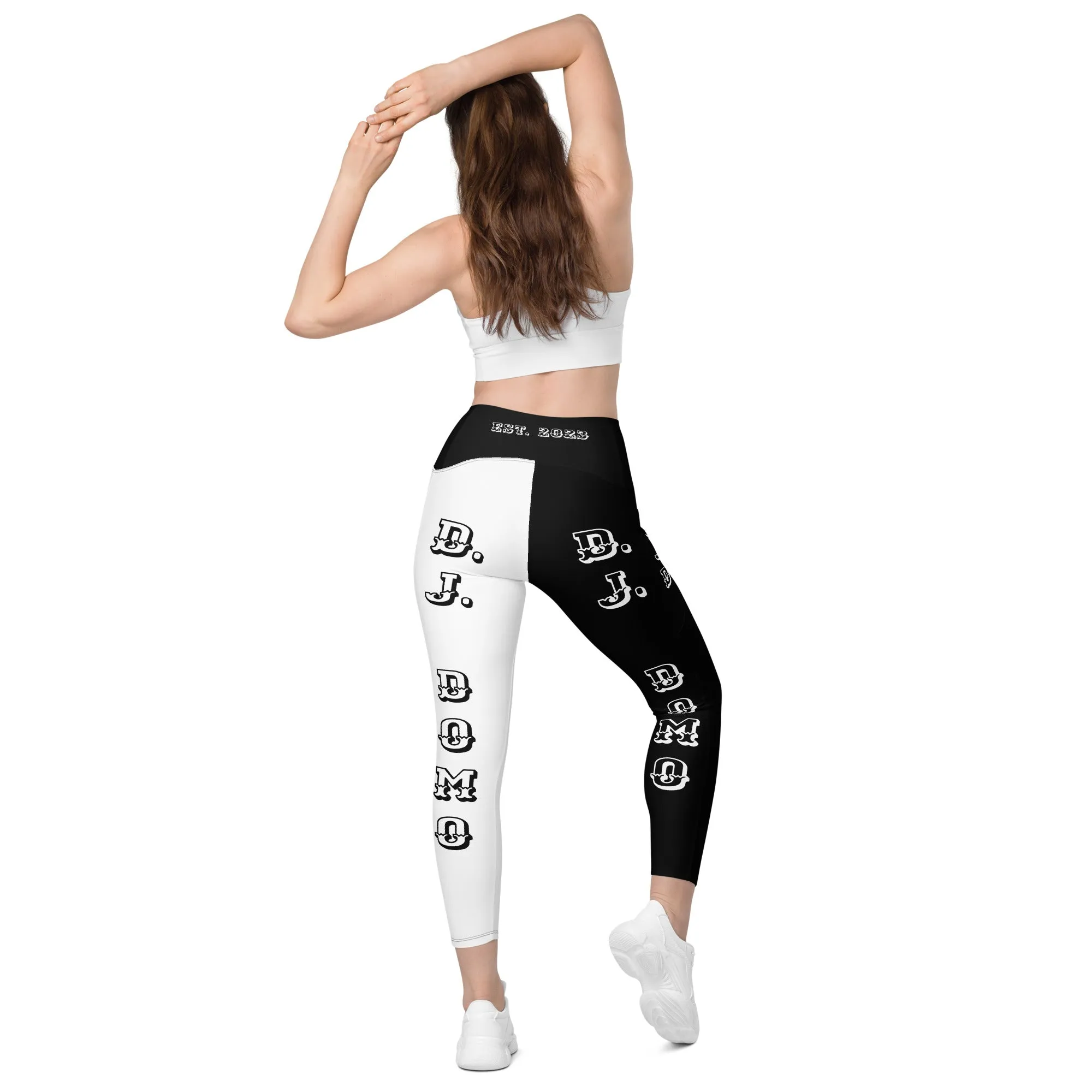 D.J. Domo Leggings with pockets 1 Black/White