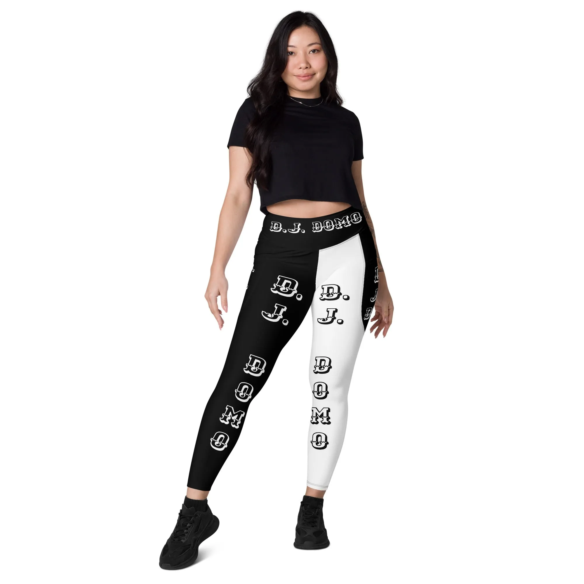 D.J. Domo Leggings with pockets 1 Black/White