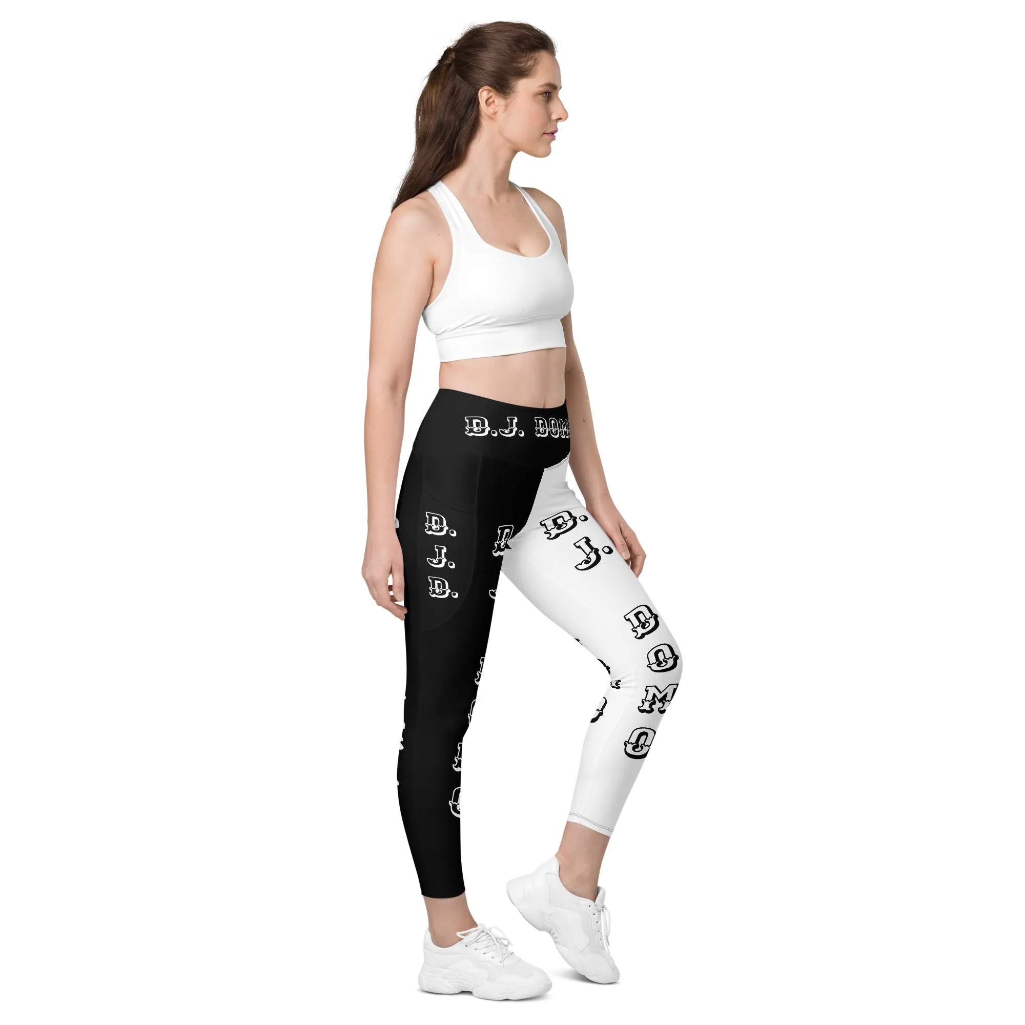 D.J. Domo Leggings with pockets 1 Black/White