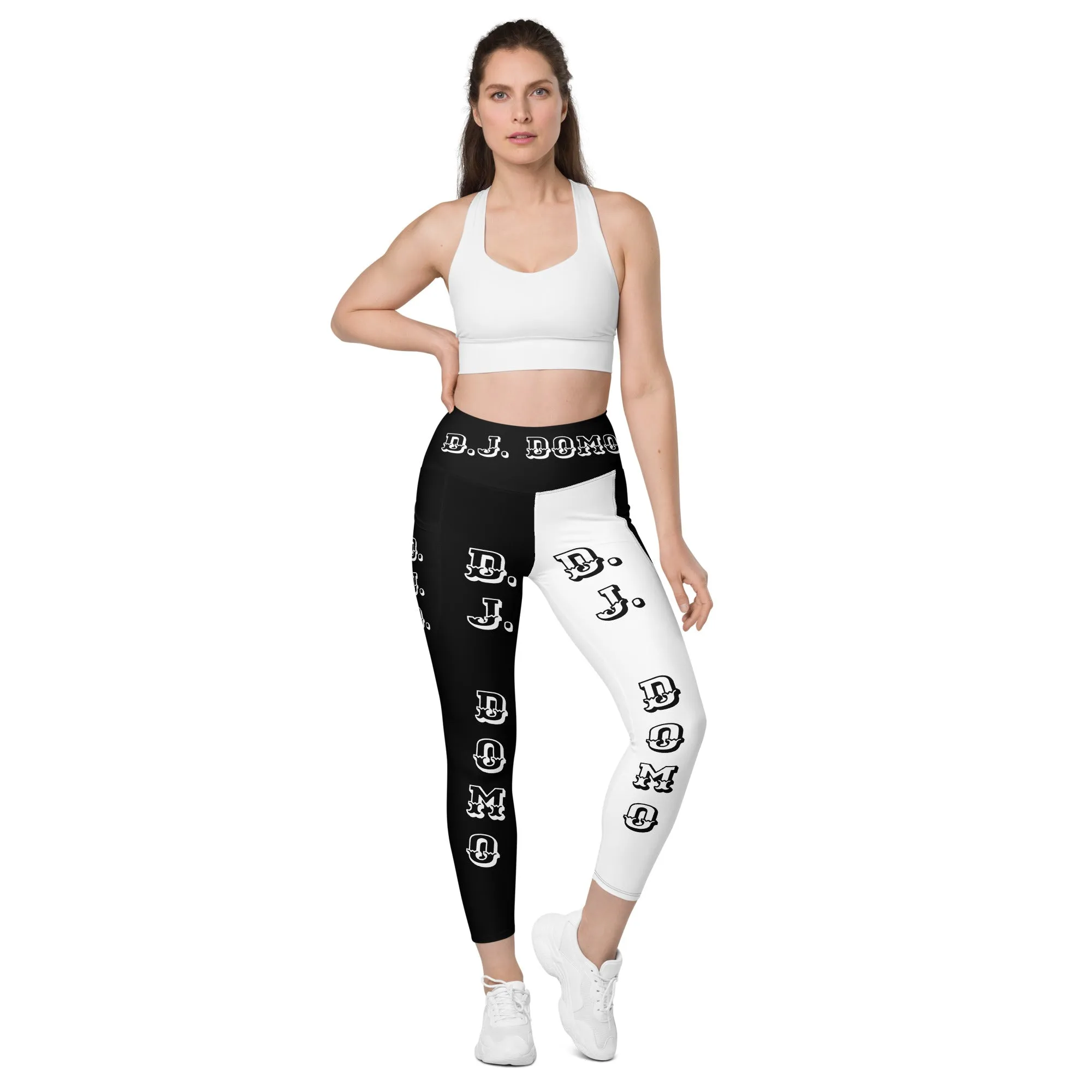 D.J. Domo Leggings with pockets 1 Black/White