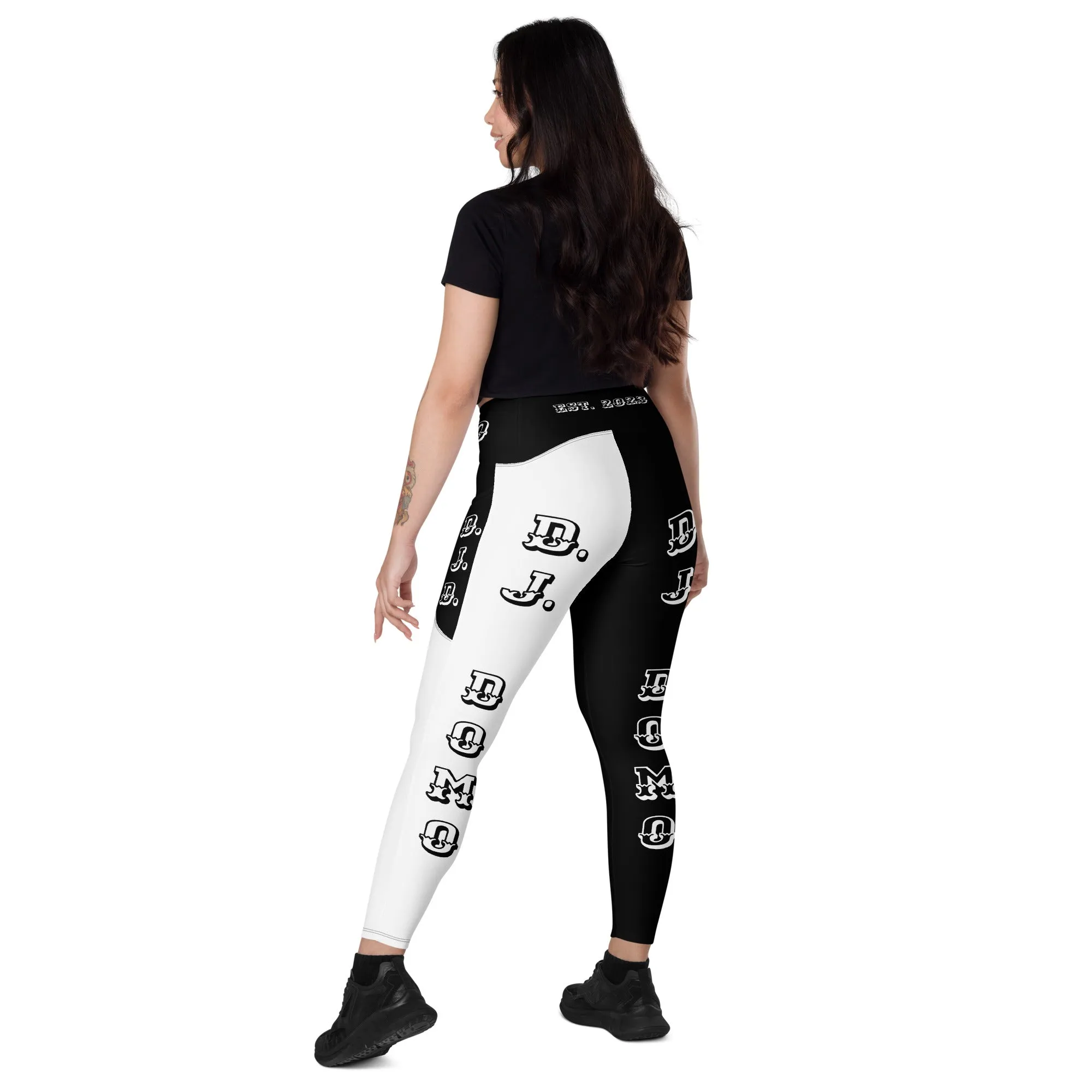 D.J. Domo Leggings with pockets 1 Black/White