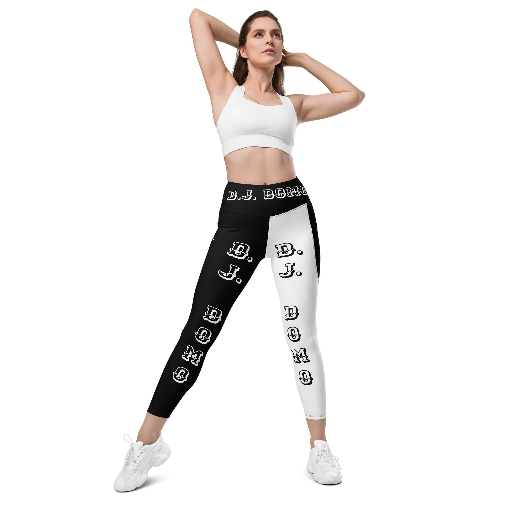 D.J. Domo Leggings with pockets 1 Black/White
