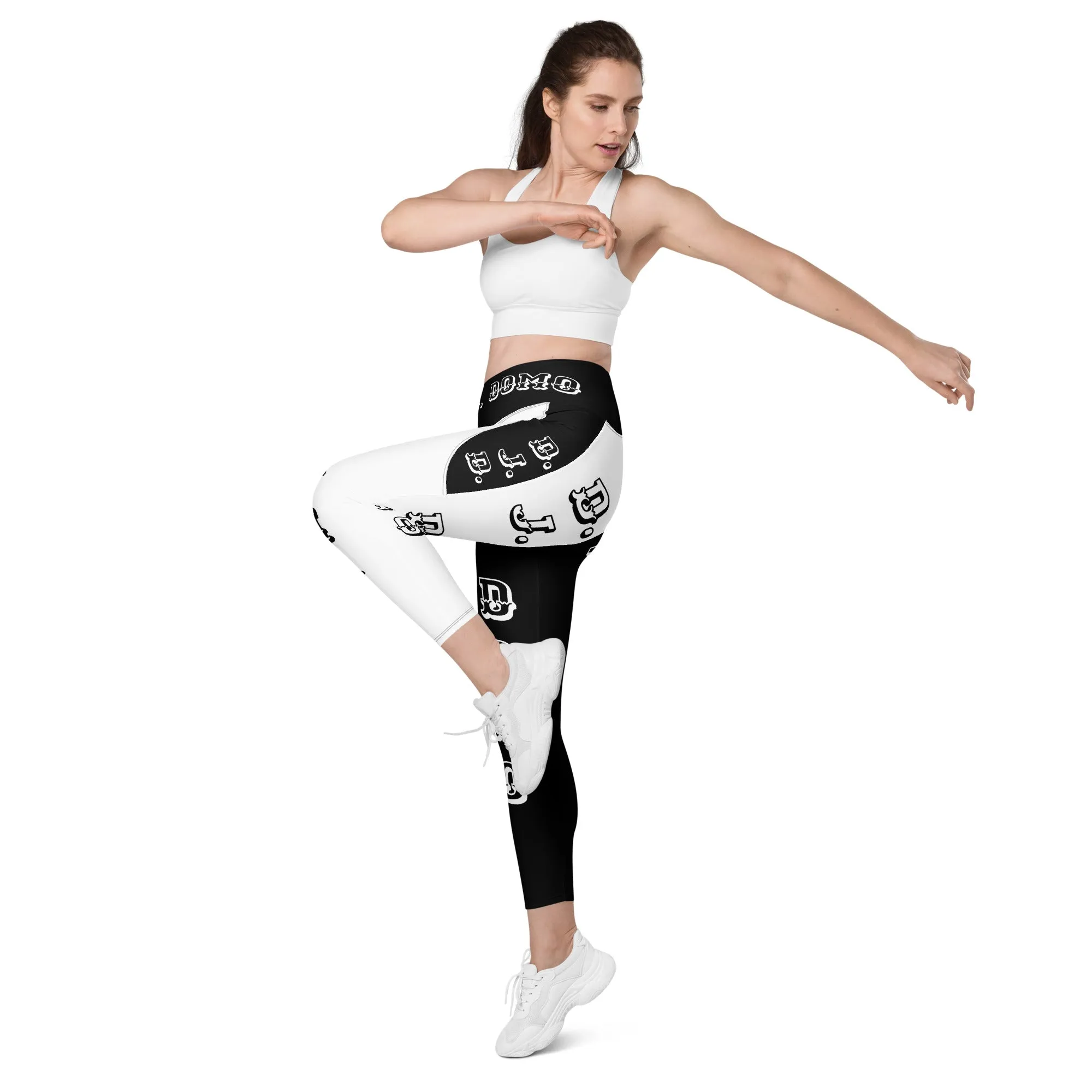 D.J. Domo Leggings with pockets 1 Black/White