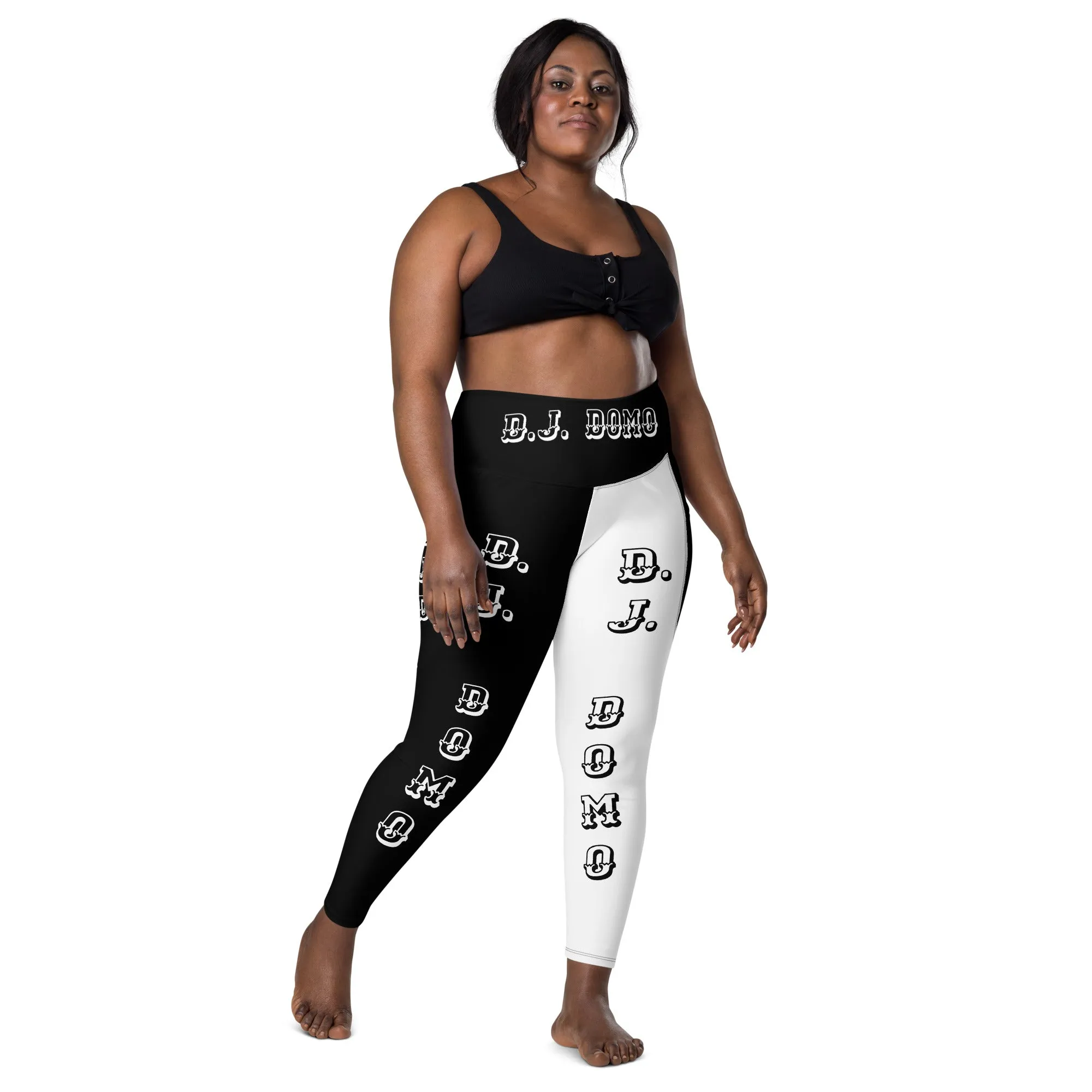 D.J. Domo Leggings with pockets 1 Black/White