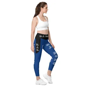 D.J. Domo Leggings with pockets 1 Blue/Black/White