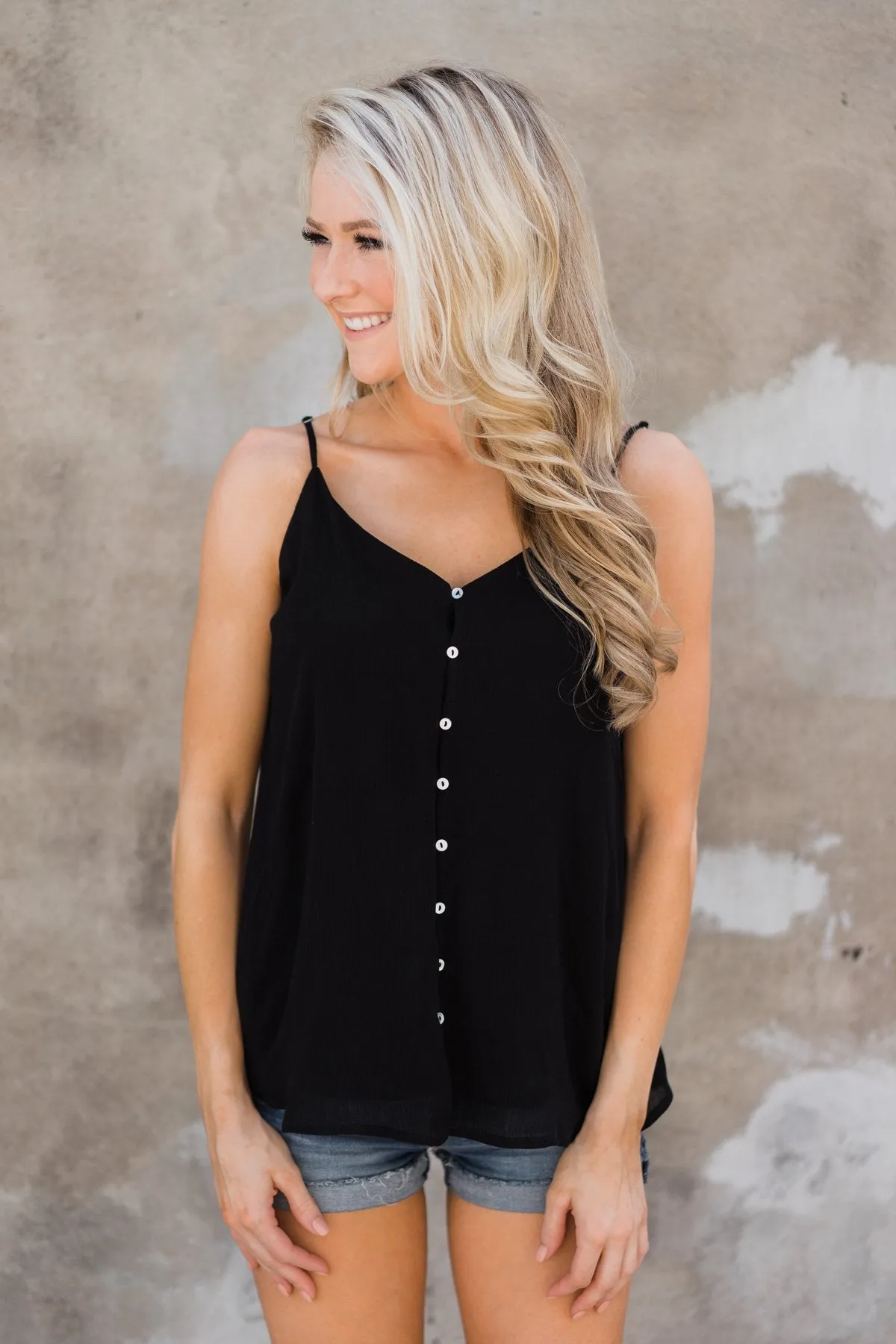 Don't Have to Try Tank Top - Black