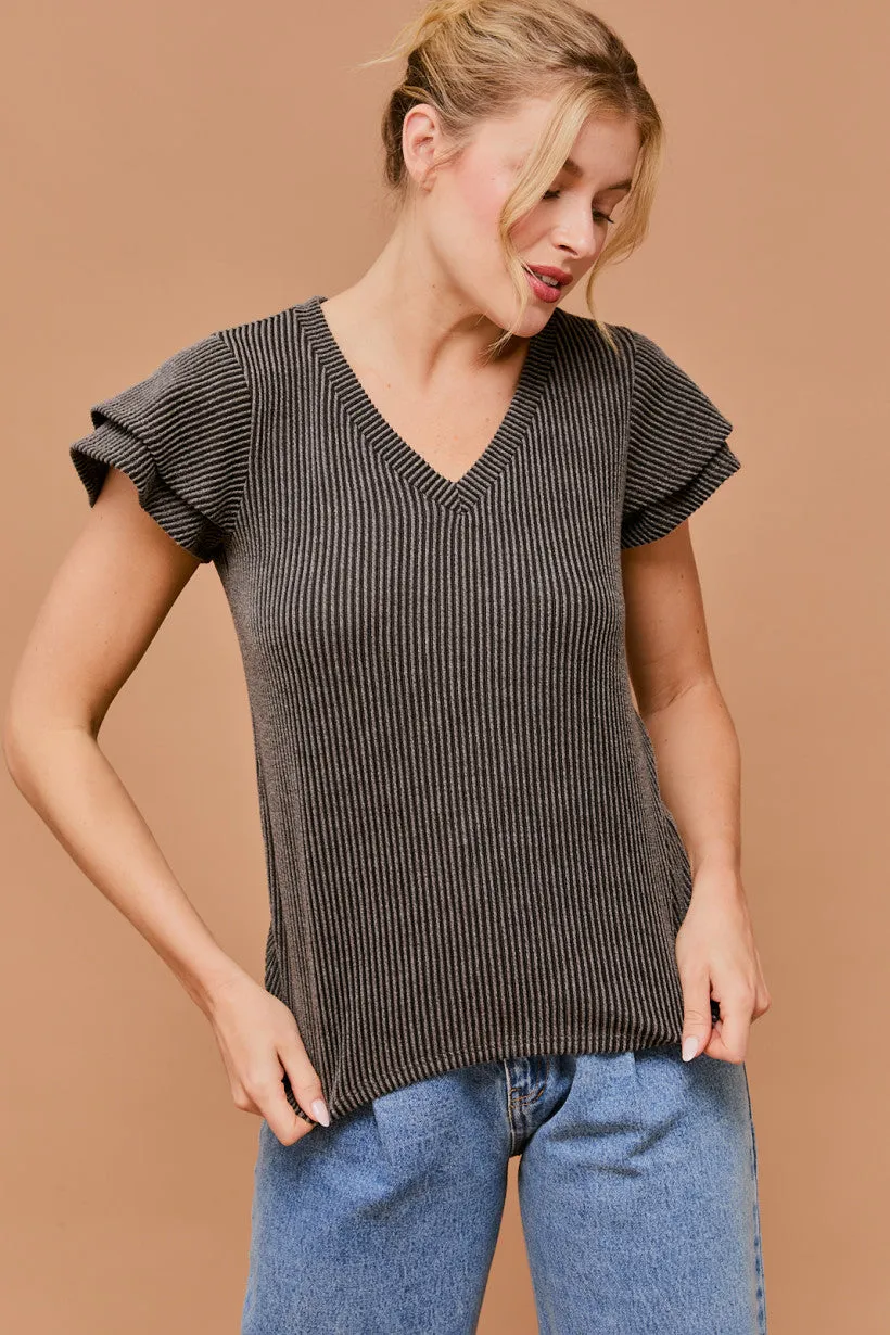 Double Layer Sleeve Top