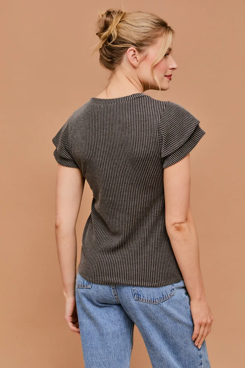 Double Layer Sleeve Top