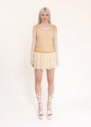 Double layered off the shoulder top