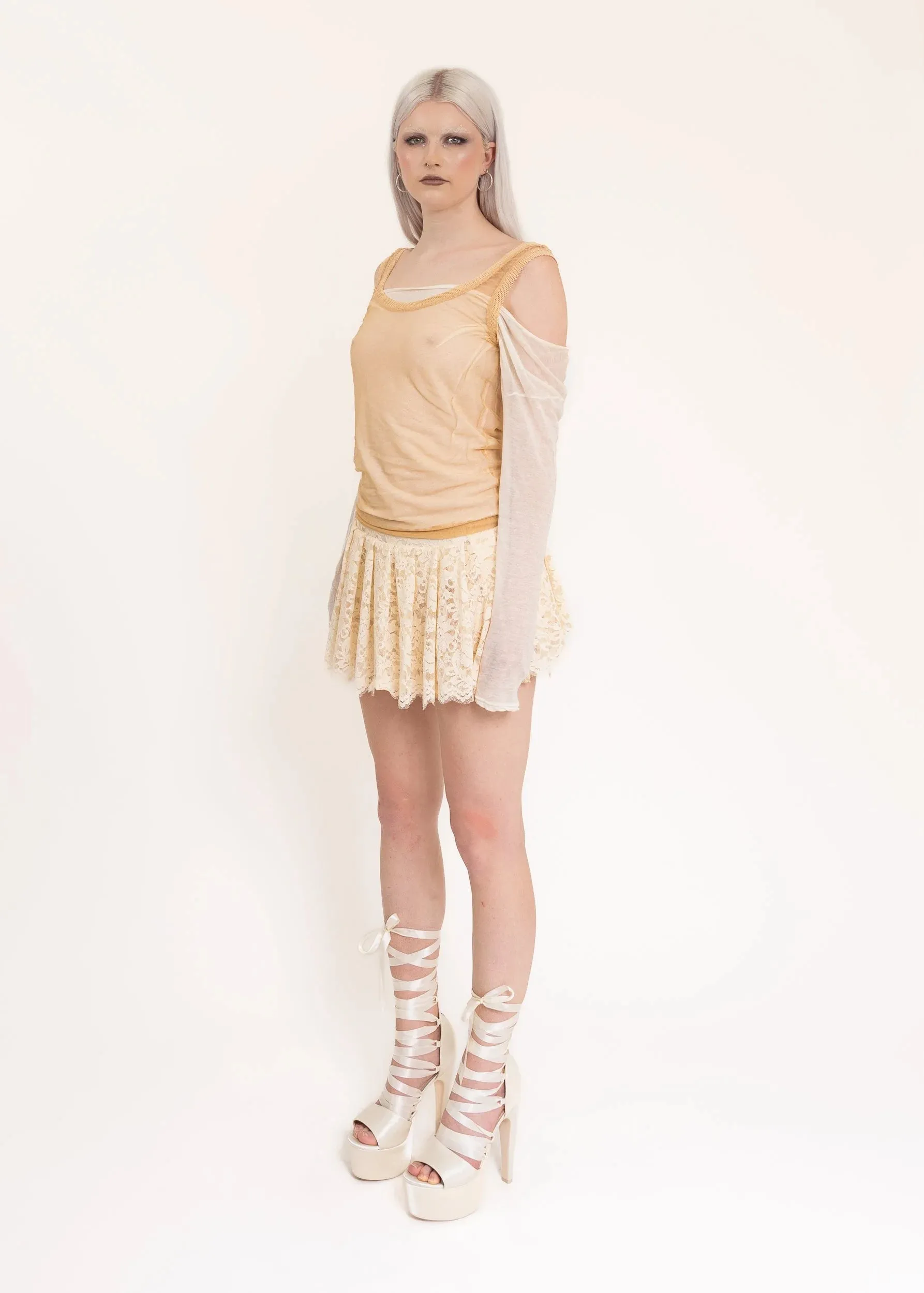 Double layered off the shoulder top