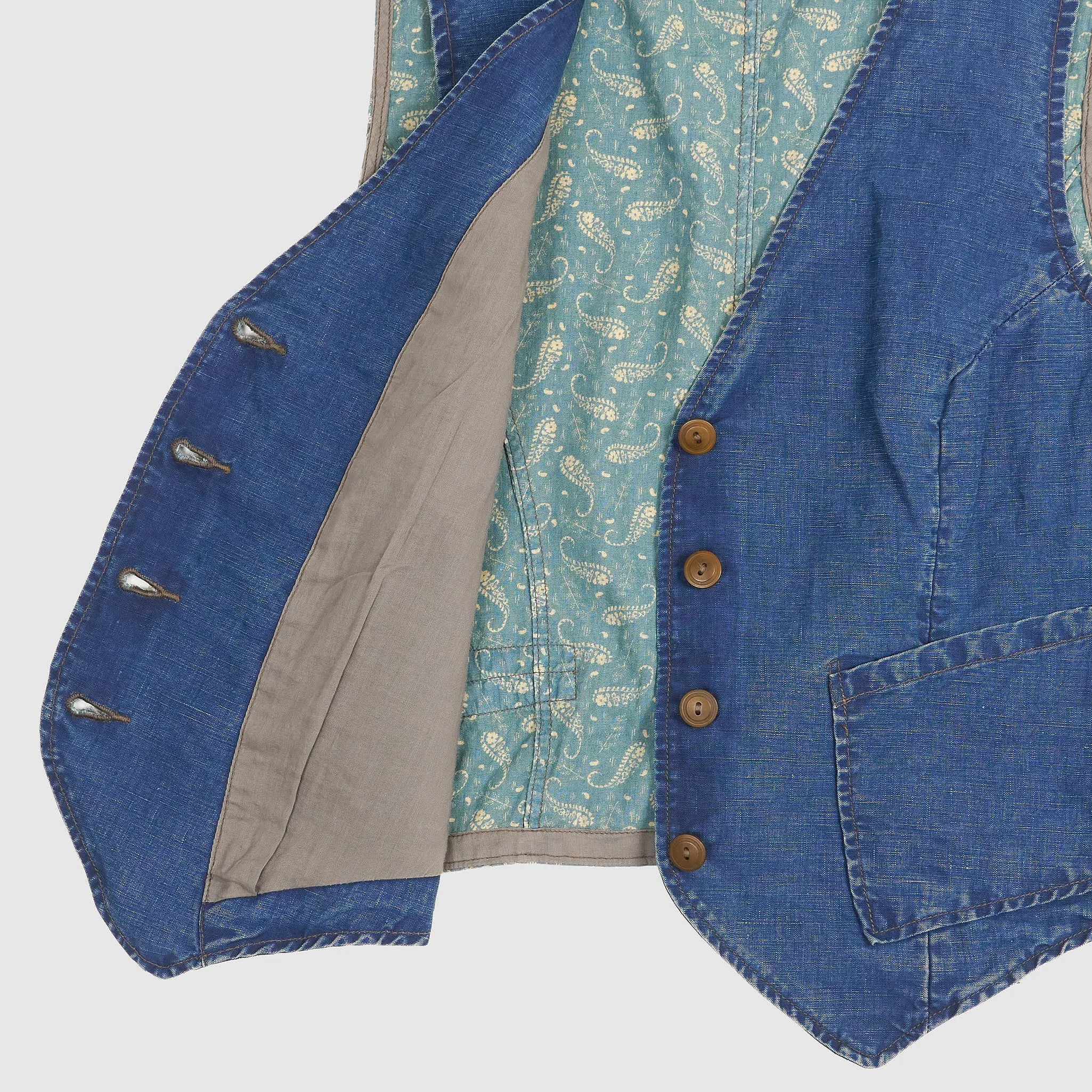 Double RL Ladies Indigo Dyed Vest