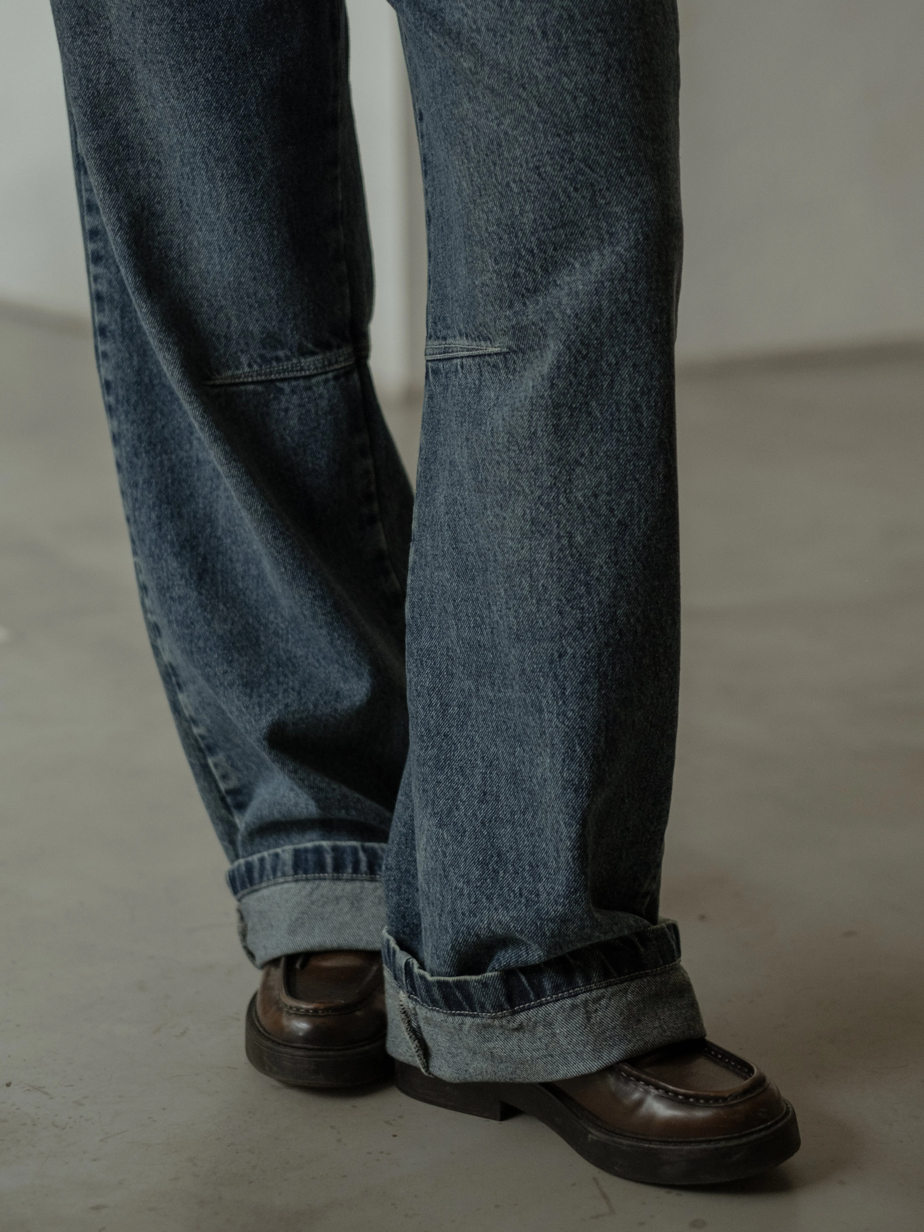 DOUBLE WAISTBAND JEAN  - DIRTY CLASSIC BLUE