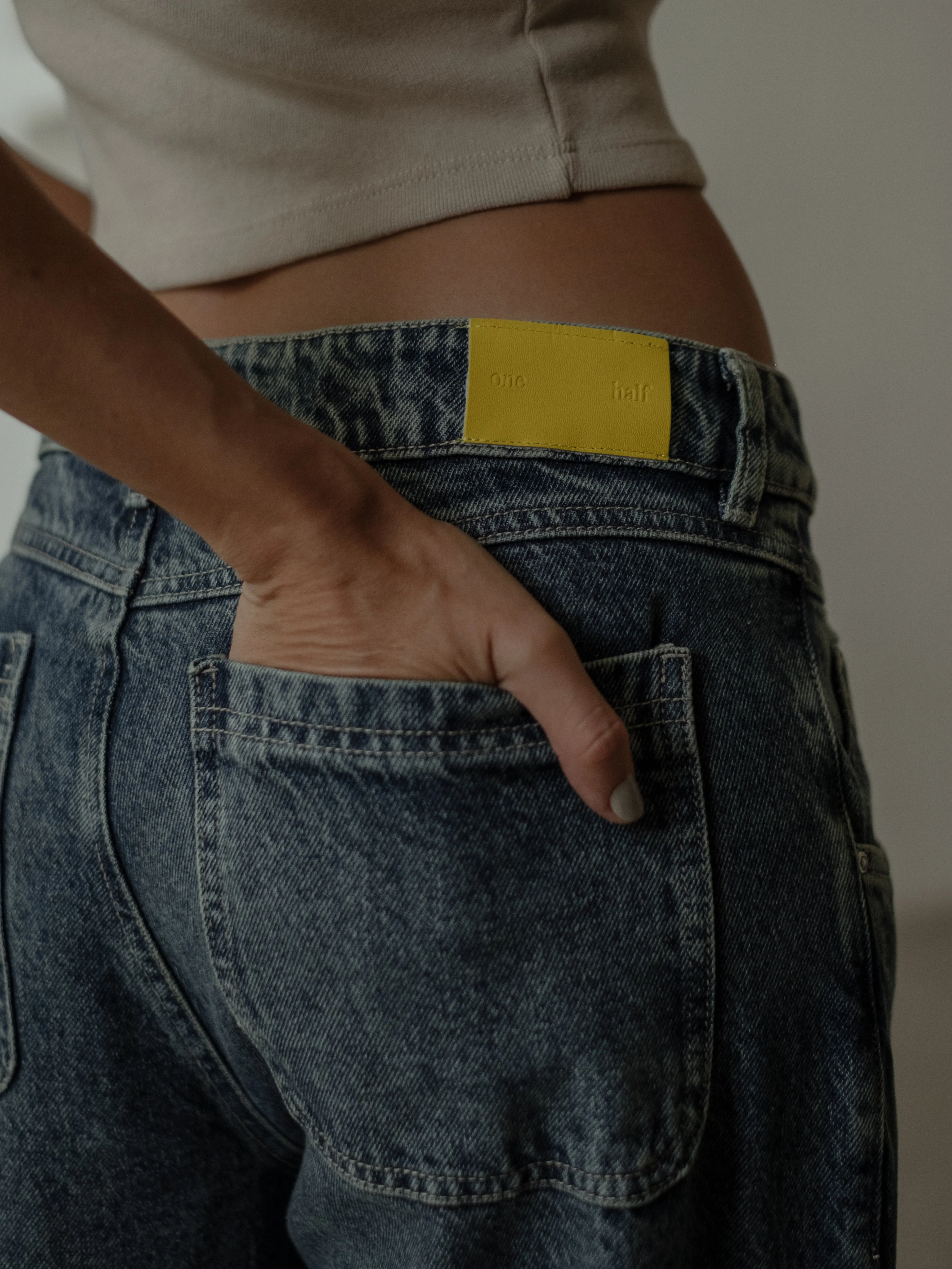 DOUBLE WAISTBAND JEAN  - DIRTY CLASSIC BLUE