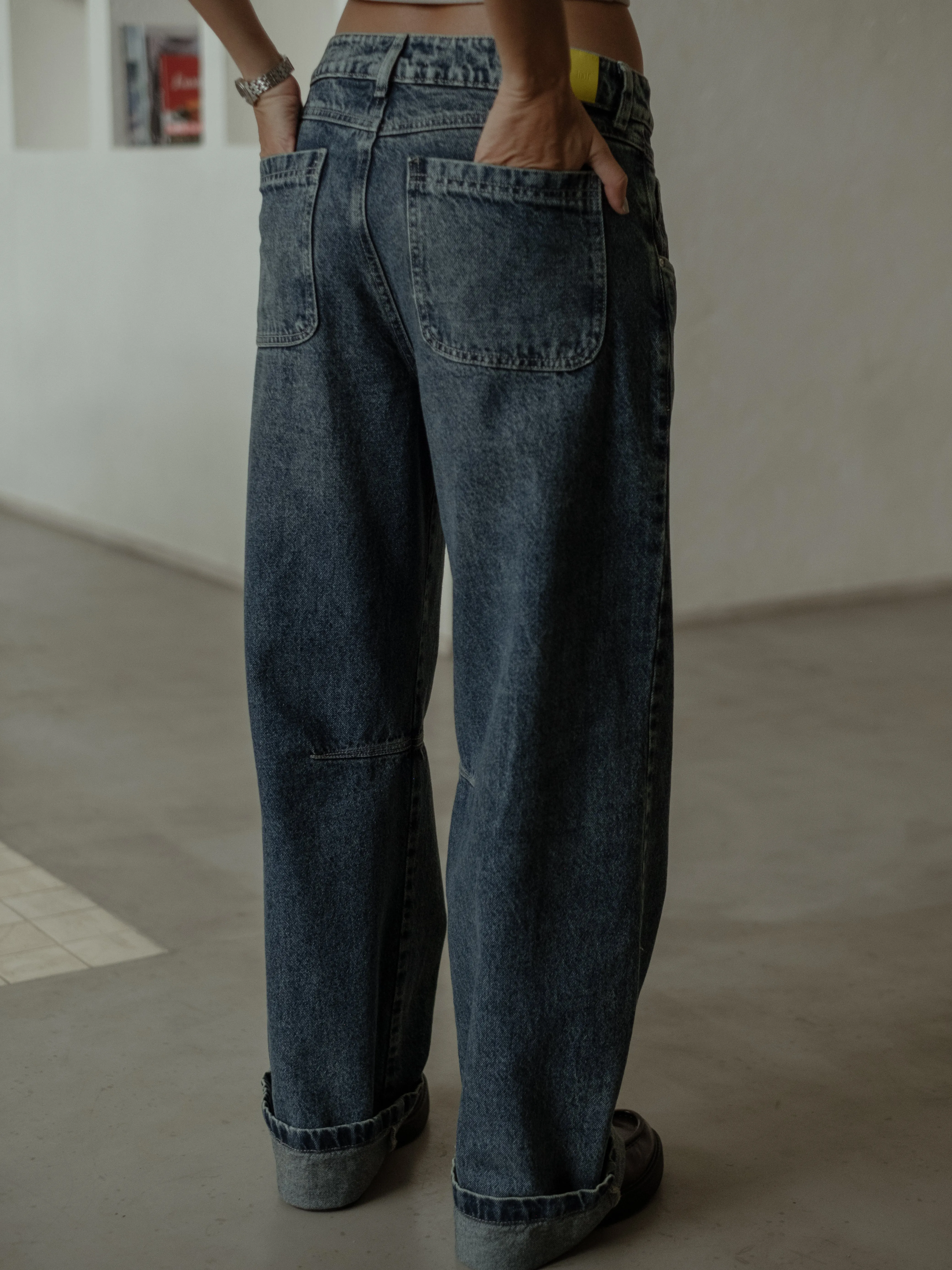DOUBLE WAISTBAND JEAN  - DIRTY CLASSIC BLUE