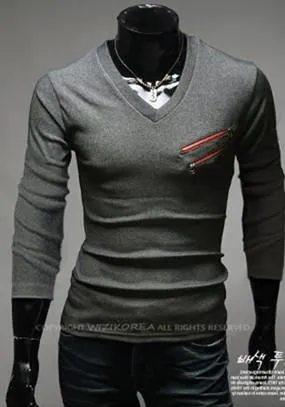 Double Zip Fashion Pocket Tee