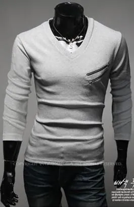 Double Zip Fashion Pocket Tee