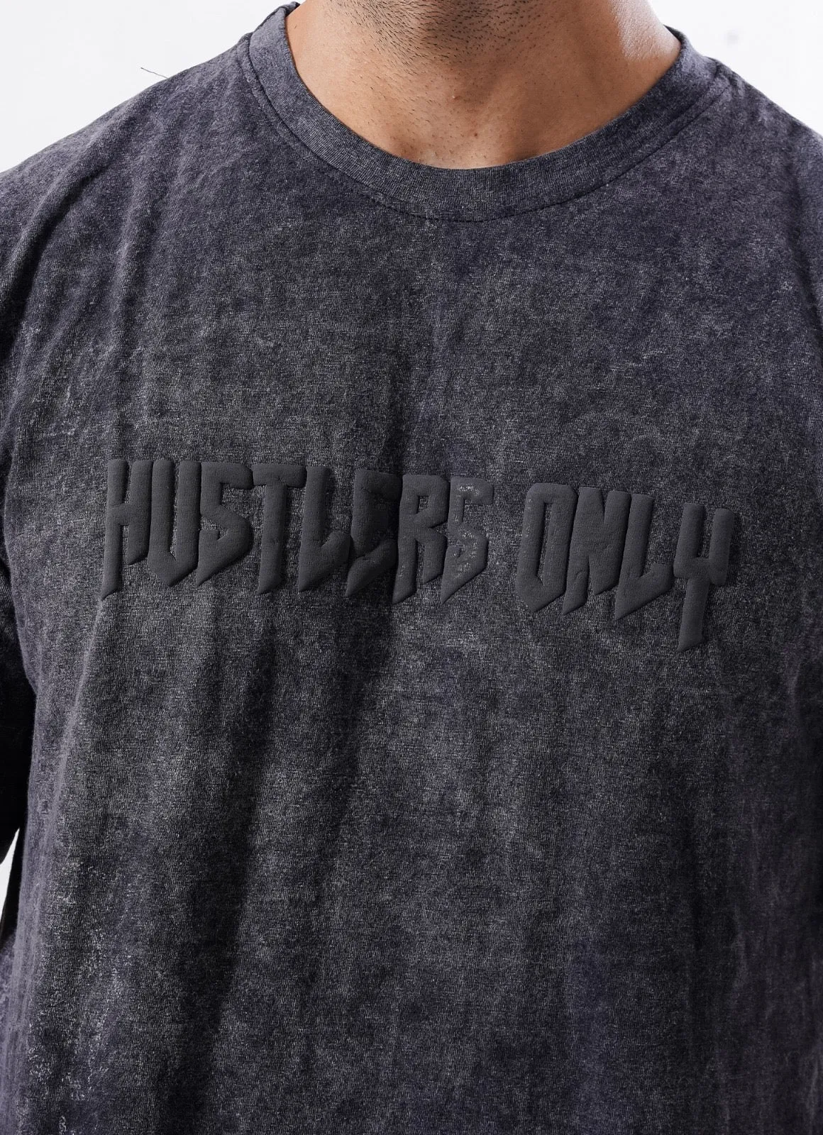 Drippy Acid Wash Tshirt - Black