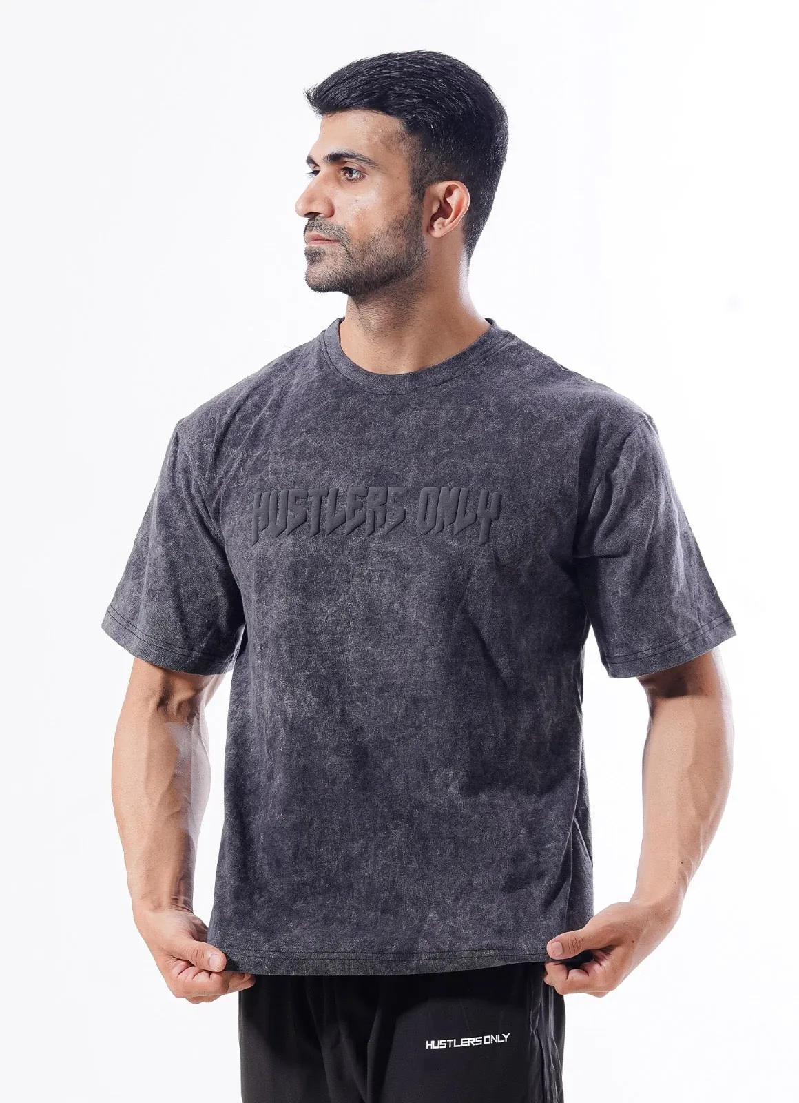 Drippy Acid Wash Tshirt - Black