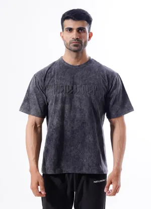 Drippy Acid Wash Tshirt - Black