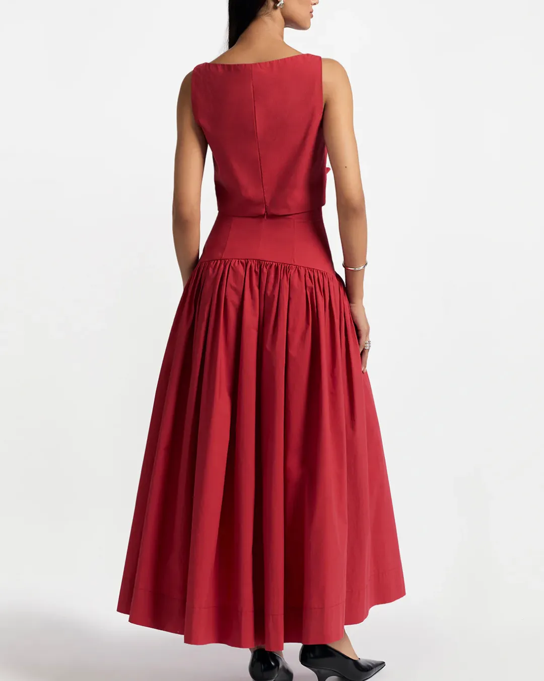 DROP WAIST SEAM SKIRT