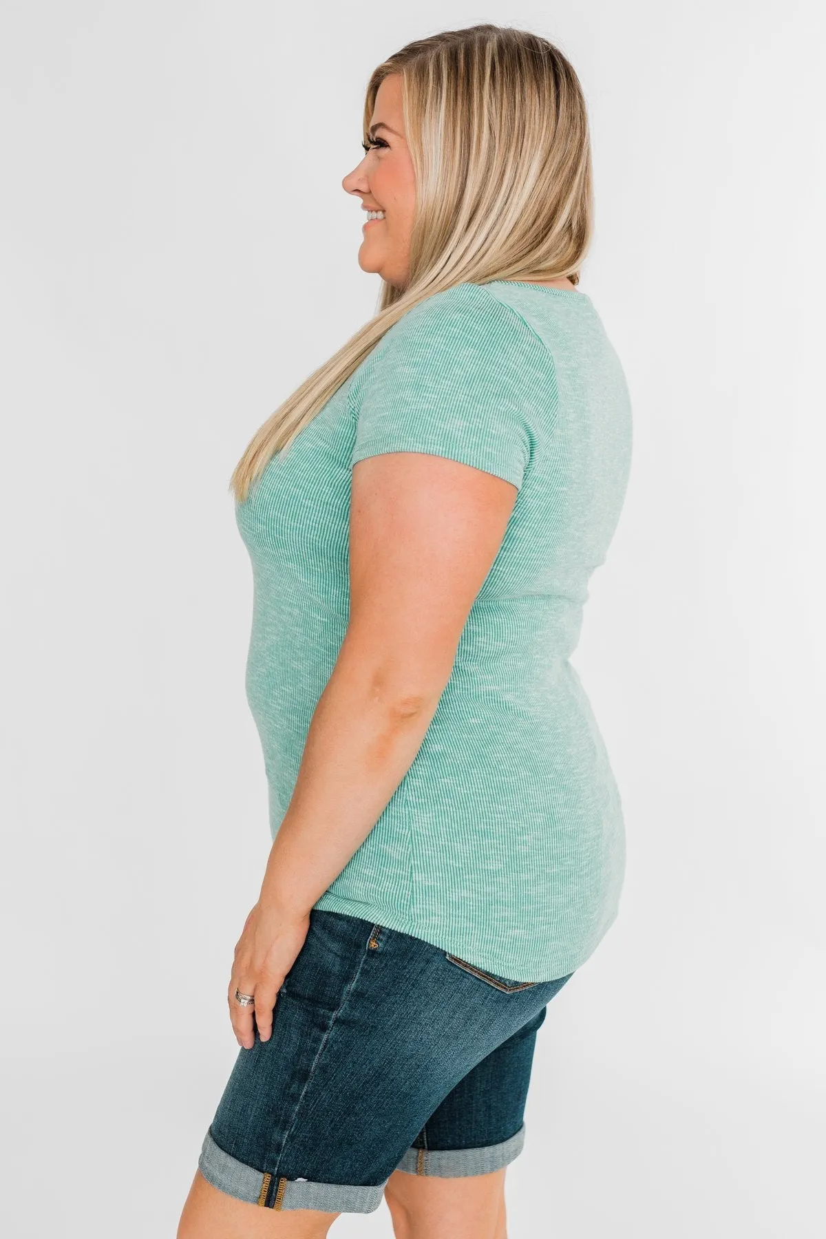 Dusty Mint Notch Top