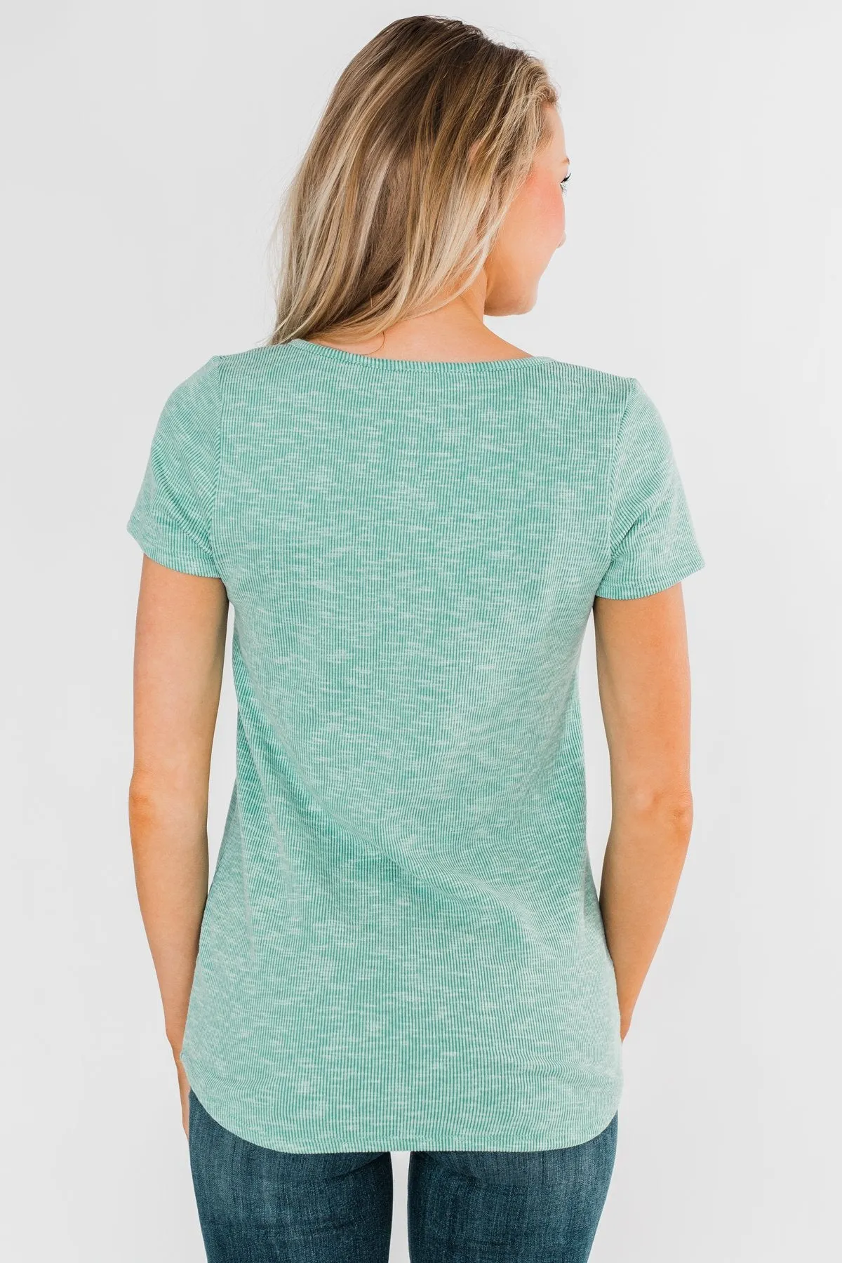 Dusty Mint Notch Top