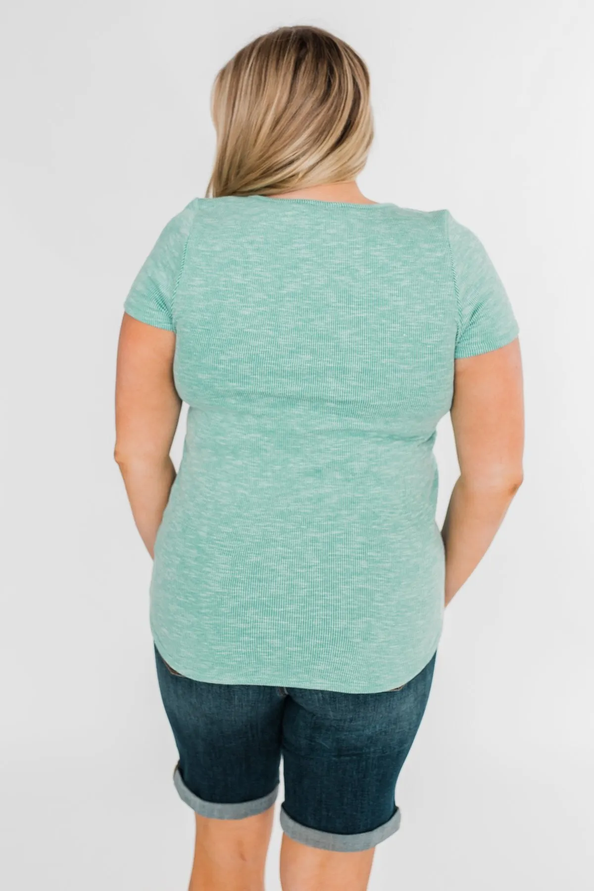 Dusty Mint Notch Top
