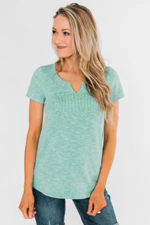 Dusty Mint Notch Top