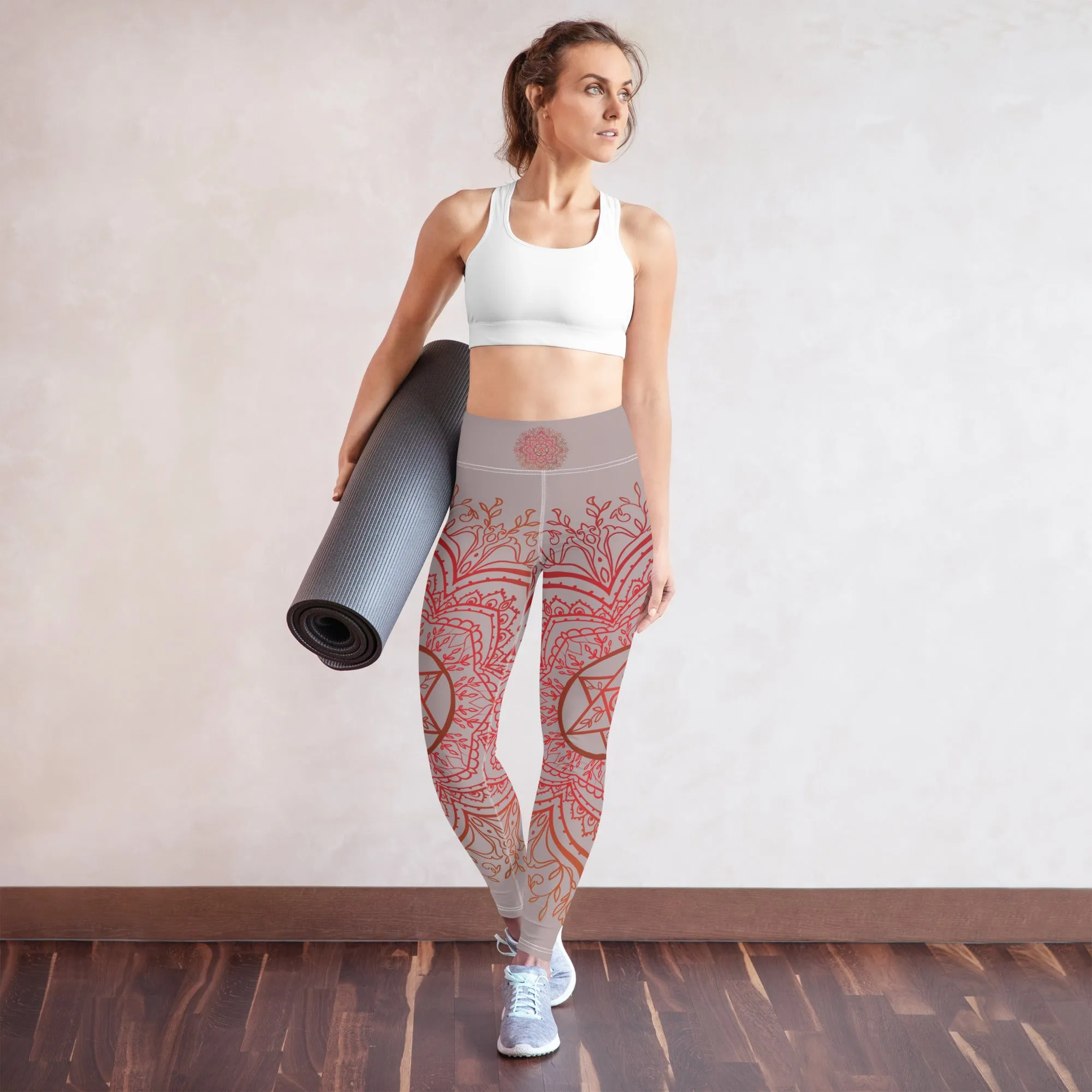 Earth Star Chakra Mandala Leggings by Goddess Swag
