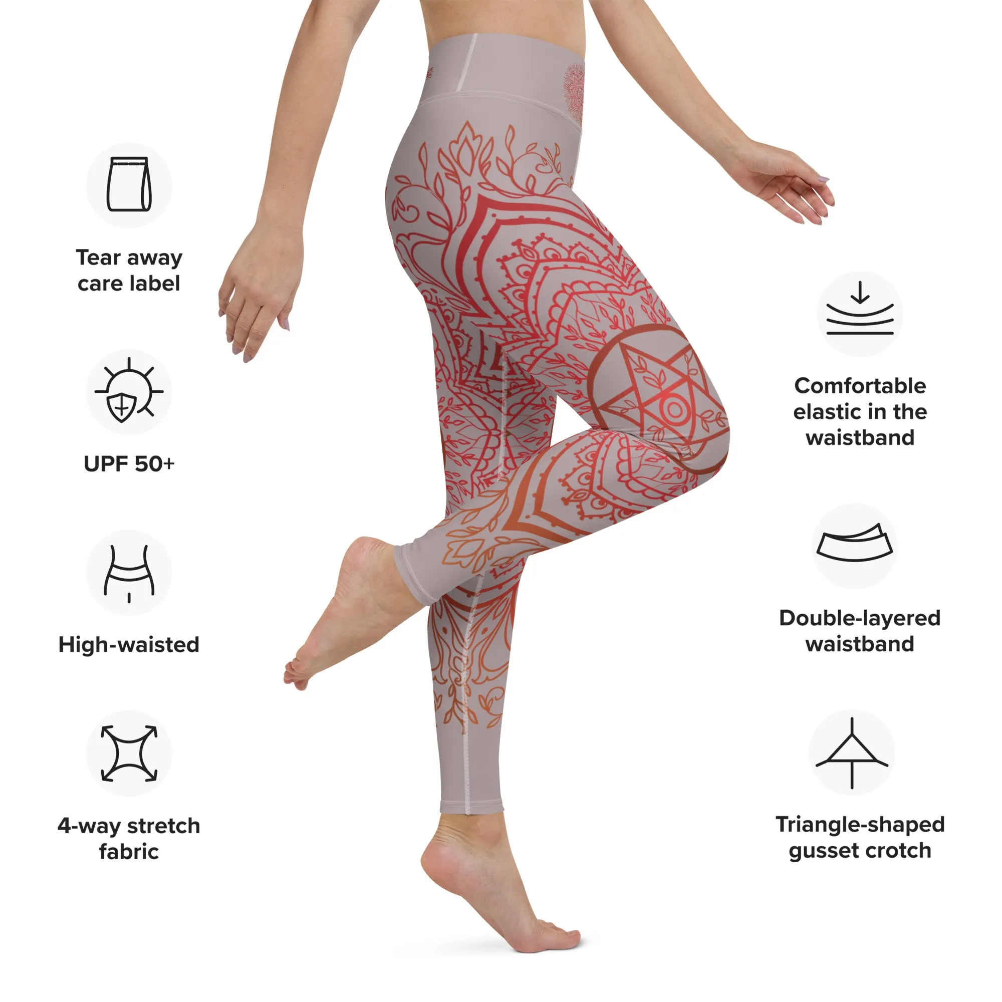 Earth Star Chakra Mandala Leggings by Goddess Swag