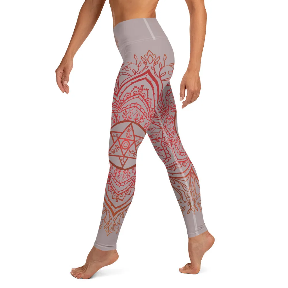 Earth Star Chakra Mandala Leggings by Goddess Swag