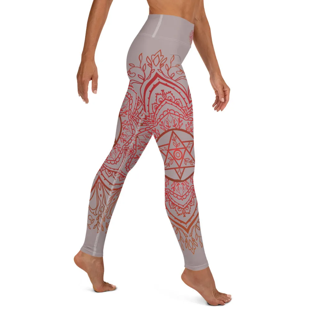 Earth Star Chakra Mandala Leggings by Goddess Swag