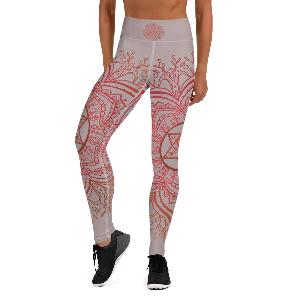 Earth Star Chakra Mandala Leggings by Goddess Swag