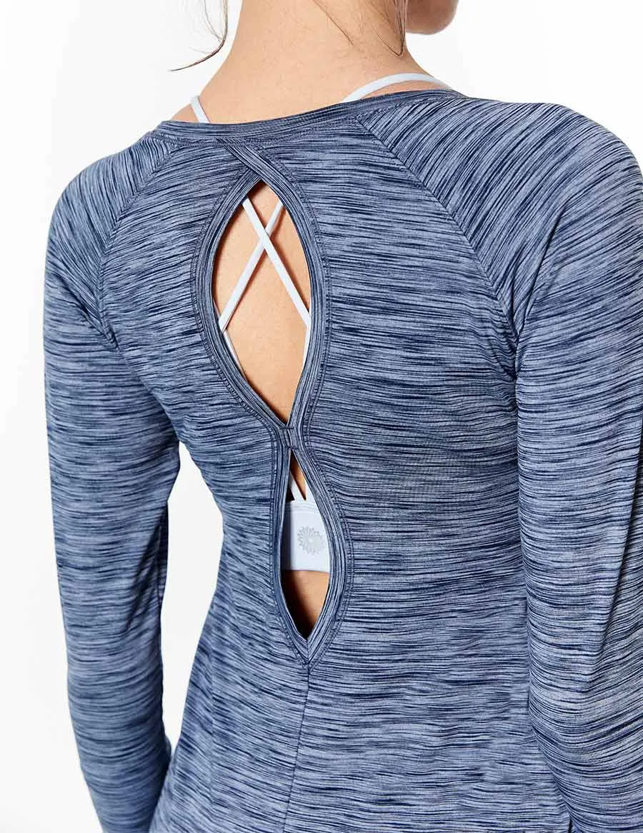 easyoga LA-VEDA Ripplet Long Sleeve - M13 M-Blue