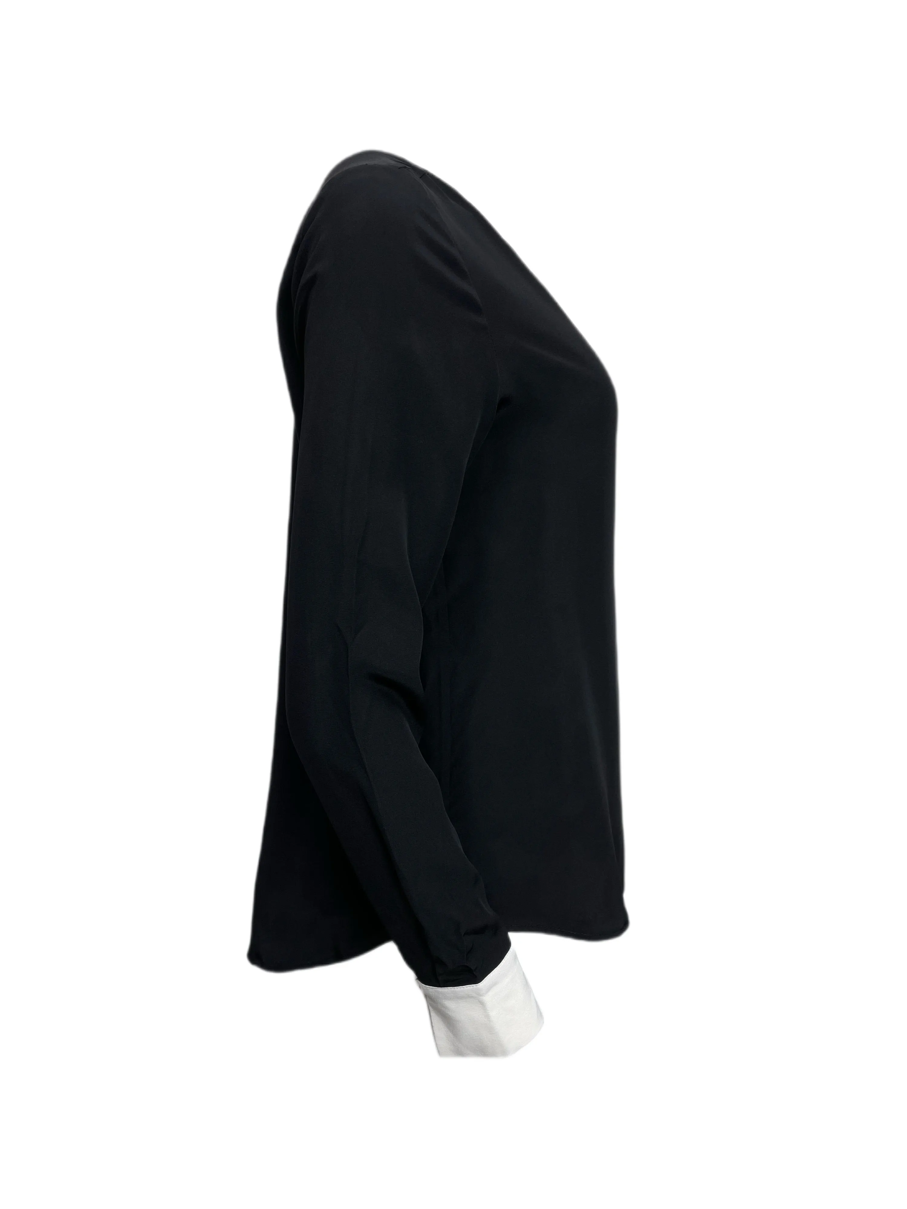 ECRU Women's Black Casual Long Sleeve Blouse #3115 S NWT