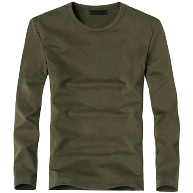Elastic Mens T-Shirt V-Neck Long Sleeve Men T Shirt For Male Lycra And Cotton T-Shirts Man Clothing TShirt Brand Tees