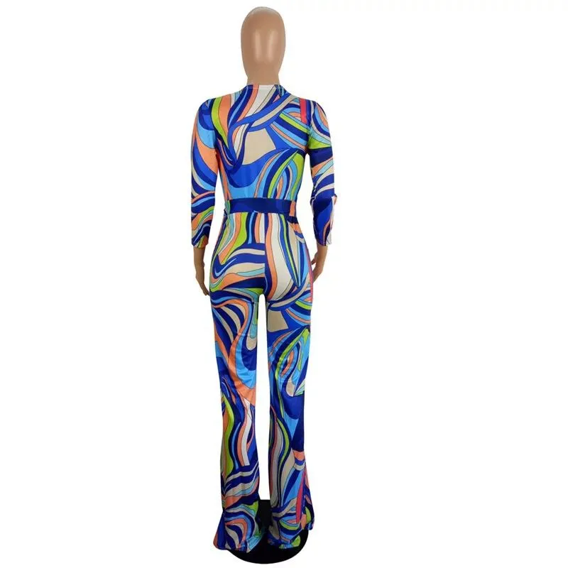 Elegant Deep V-Neck Jumpsuit