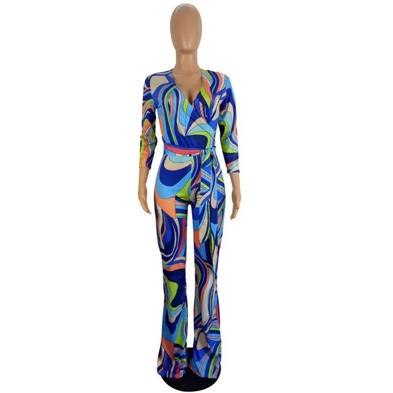 Elegant Deep V-Neck Jumpsuit