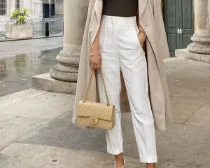 Elegant Solid Pencil Chic Pant