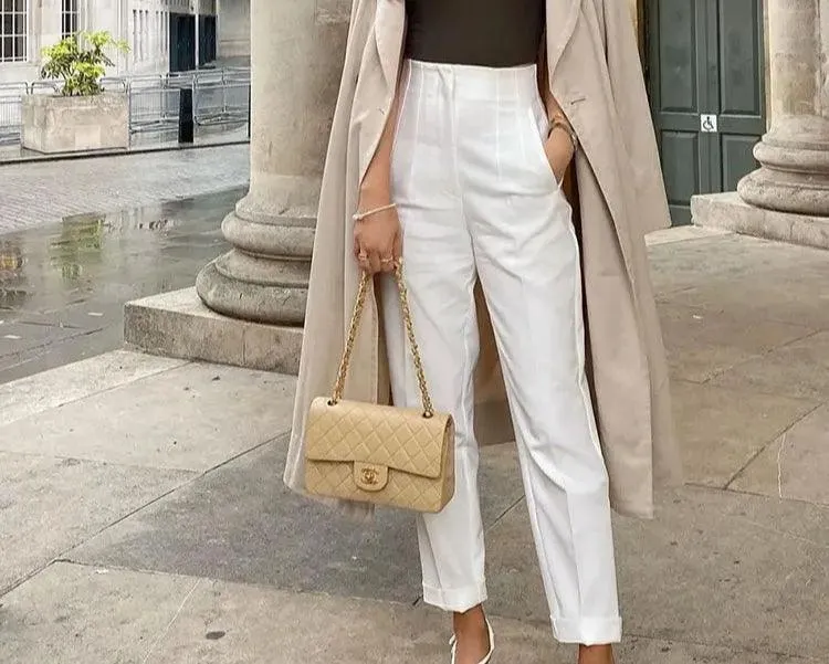 Elegant Solid Pencil Chic Pant