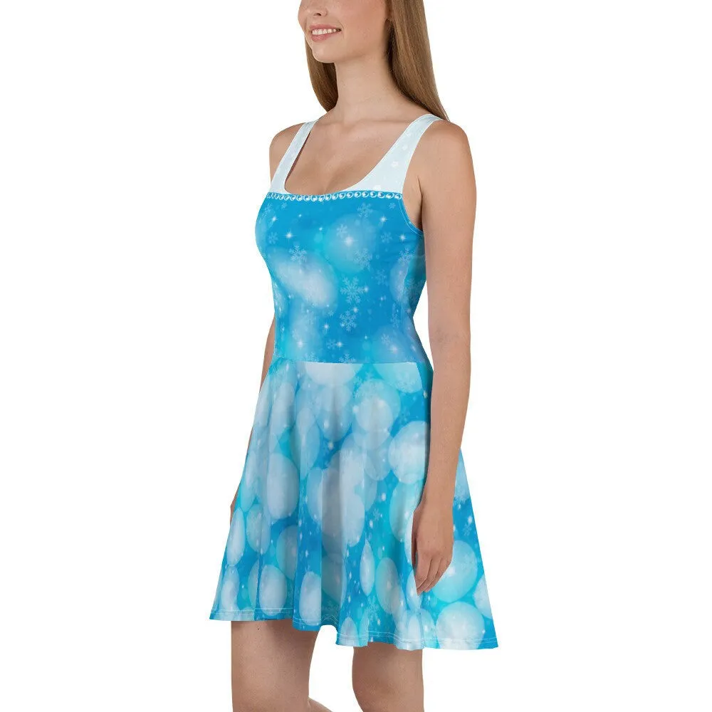 Elsa Frozen Inspired Princess Cosplay Costume - Skater Dress
